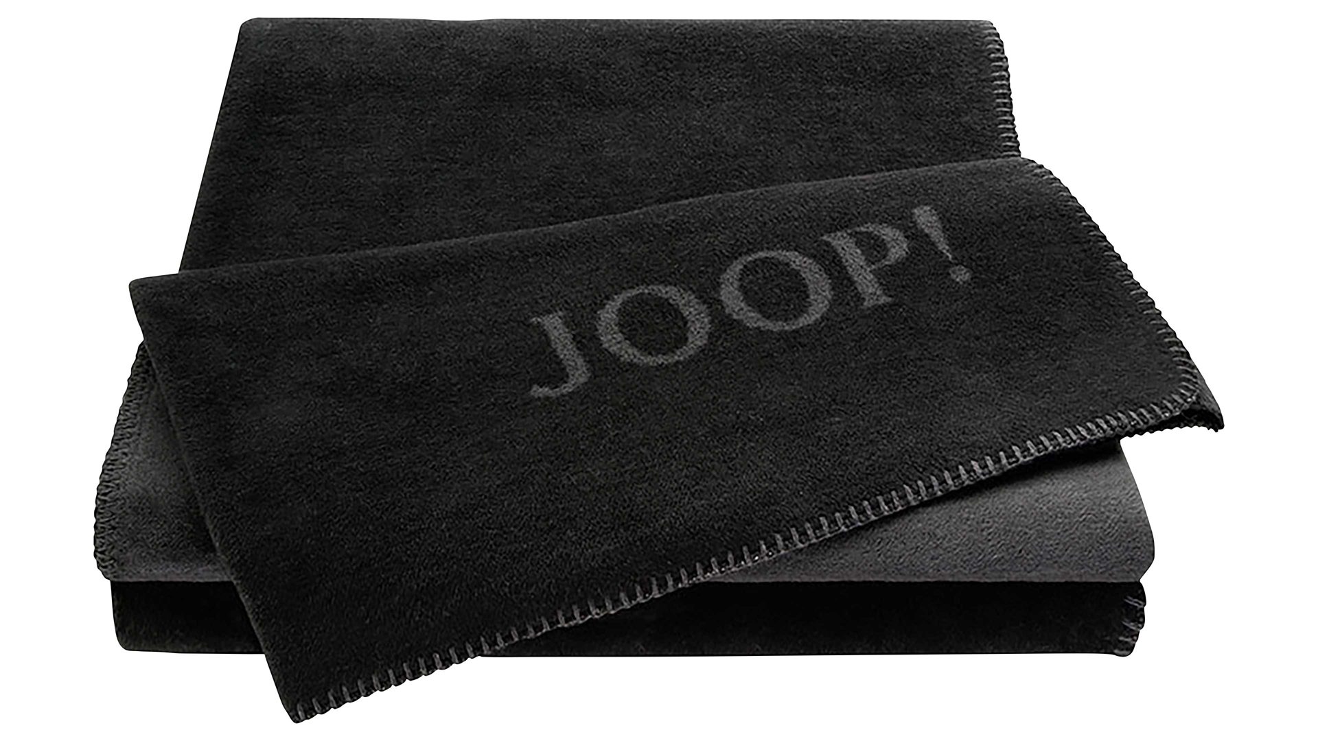 Wohndecke Biederlack® aus Stoff in Schwarz JOOP! Wohndecke Uni Doubleface Schwarz & Anthrazit – ca. 150 x 200 cm