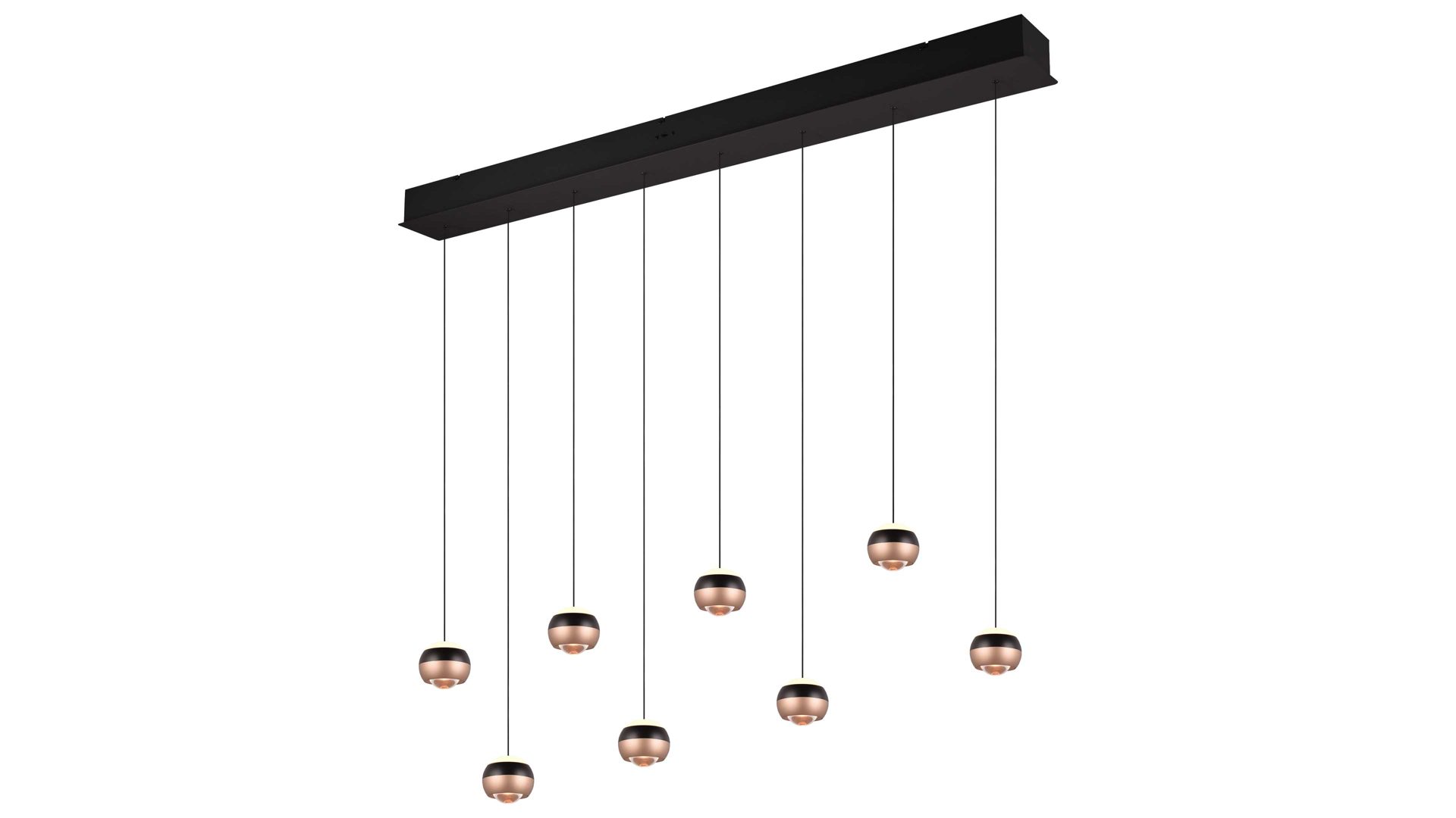 Pendelleuchte Trio lighting for you aus Metall in Schwarz TRIO Leuchten Serie Orbit - Hängelampe mattschwarzes Metall - Länge ca. 150 cm