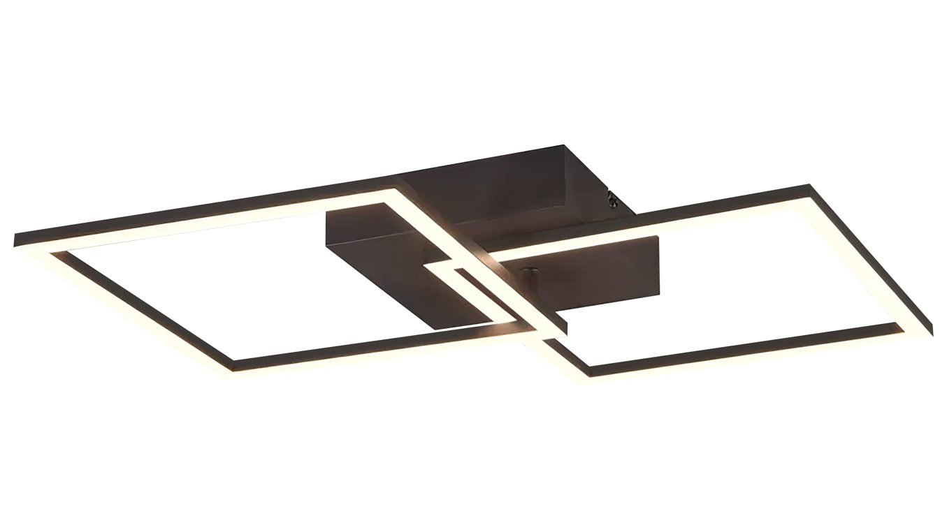 Deckenleuchte Reality leuchten aus Metall in Schwarz RL Deckenlampe Trail schwarzes Metall - ca. 45 x 40 cm