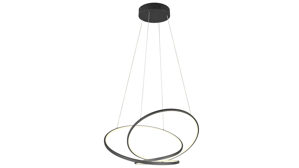 Pendelleuchte Trio lighting for you aus Metall in Schwarz TRIO Hängelampe Darvin mattschwarzes Metall – Durchmesser ca. 62 cm